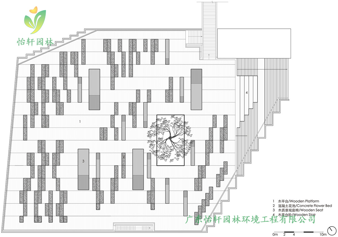 全至科技创新园种植平台和体验馆绿化工程平面图